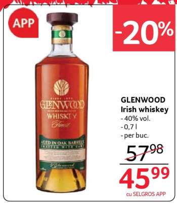 GLENWOOD Irish whiskey