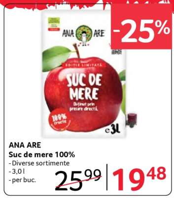 ANA ARE Suc de mere 100%