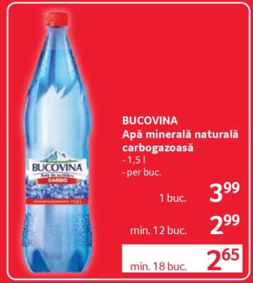 BUCOVINA Apă minerală naturală carbogazoasă
