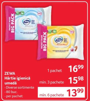 ZEWA Hârtie igienică umedă