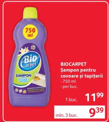 BIOCARPET Șampon pentru covoare și tapițerii