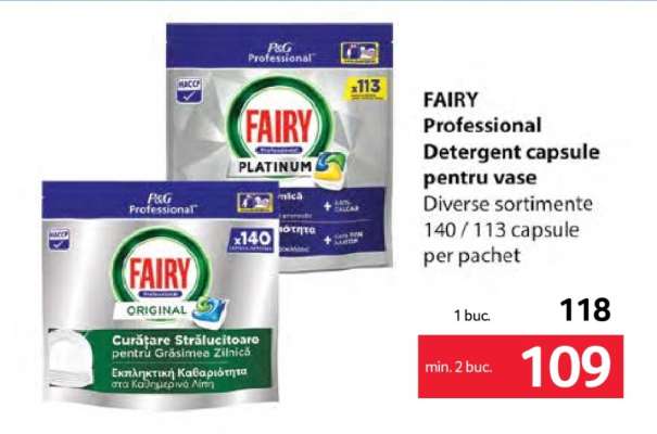 FAIRY Professional Detergent capsule pentru vase