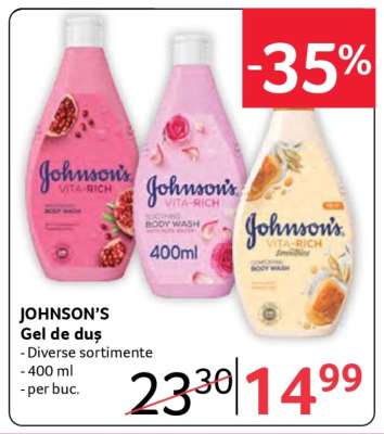 JOHNSON'S Gel de duș