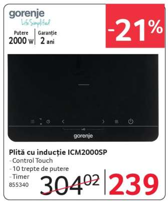 Plită cu inducție ICM2000SP
