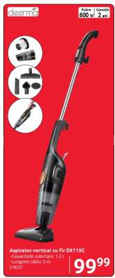 Aspirator vertical cu fir DX115C