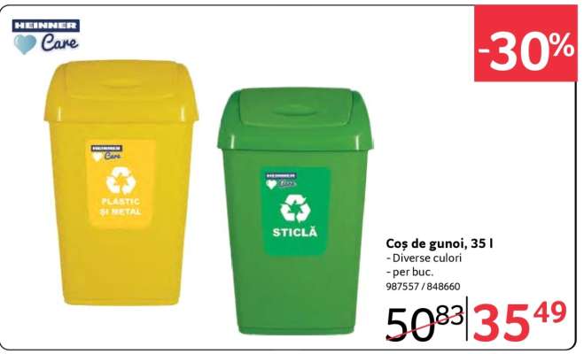 Coș de gunoi, 35 l