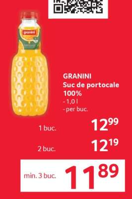 GRANINI Suc de portocale 100%