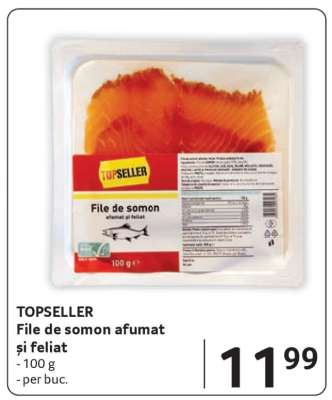 TOPSELLER File de somon afumat și feliat