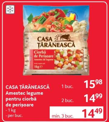 CASA ȚĂRĂNEASCĂ Amestec legume pentru ciorbă de perișoare