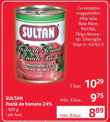 Sultan Pastă de Tomate 24%