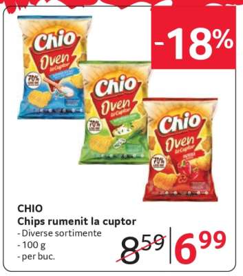 CHIO Chips rumenit la cuptor