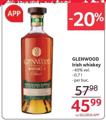 GLENWOOD Irish whiskey