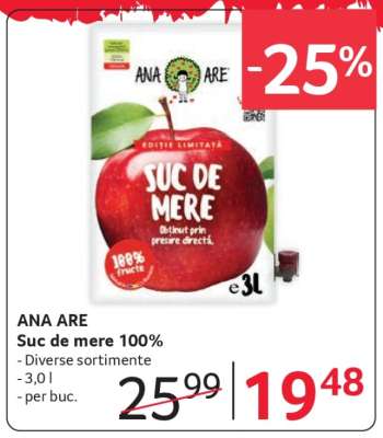 ANA ARE Suc de mere 100%