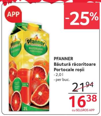 PFANNER Băutură răcoritoare Portocale roșii