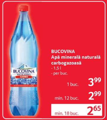 BUCOVINA Apă minerală naturală carbogazoasă