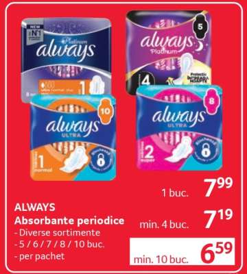 ALWAYS ABSORBANTE PERIODICE
