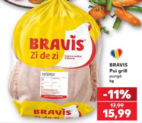 BRAVIS Pui grill pungă kg