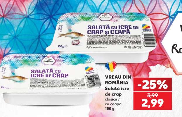 Salată icre de crap clasice / cu ceapă 150 g