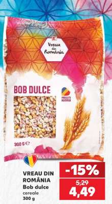 VREAU DIN ROMÂNIA Bob dulce cereale 300 g