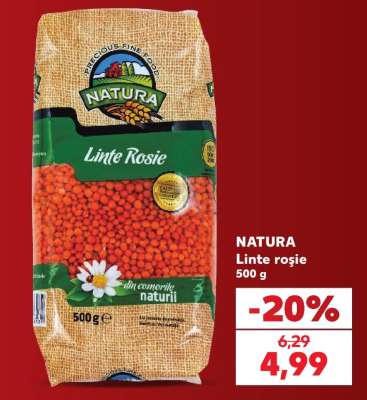 NATURA Linte roşie 500 g