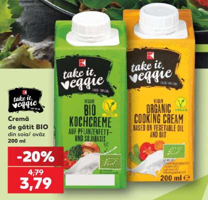 Crema de gătit BIO din soia/ ovăz