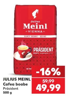 JULIUS MEINL Cafea boabe Präsident 500 g