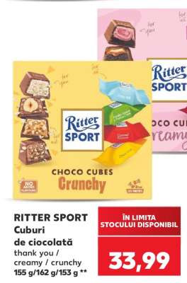 RITTER SPORT Cuburi de ciocolată