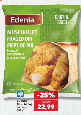 EDENIA Mușchiuleț pui pane 450 g