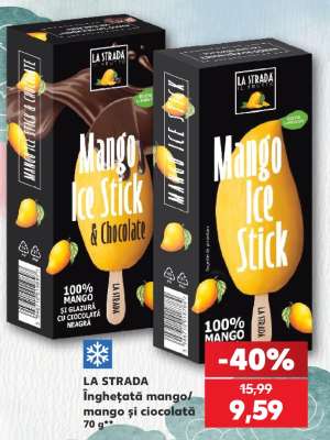 LA STRADA Înghețată mango/mango și ciocolată