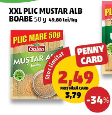 XXL PLIC MUSTAR ALB BOABE 50g
