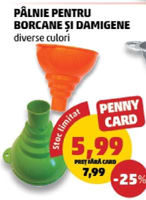 Pâlnie pentru borcane şi damigene