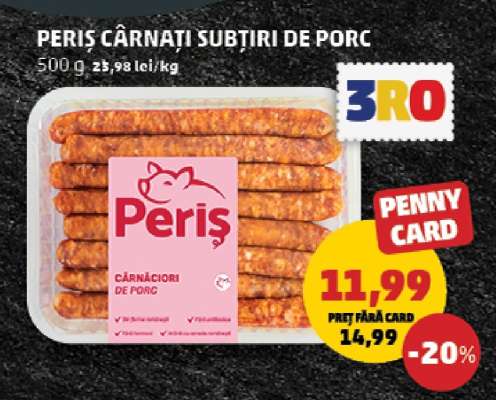 PERIȘ CÂRNAȚI SUBȚIRI DE PORC