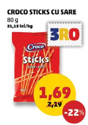 Croco Sticks cu Sare