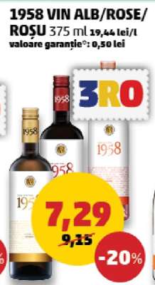 1958 VIN ALB/ROSE/ROȘU