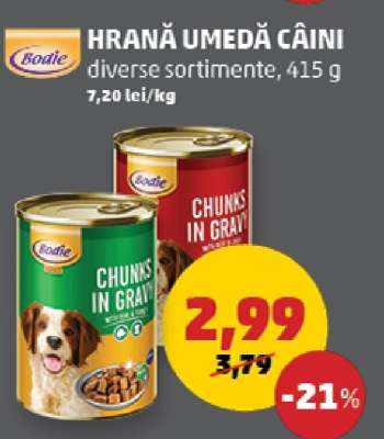 Hrană umedă câini
