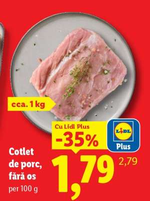 Cotlet de porc fără os