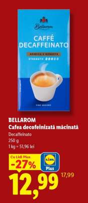 Bellarom Cafea decofeinizată măcinată