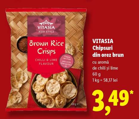 VITASIA Chipsuri din orez brun
