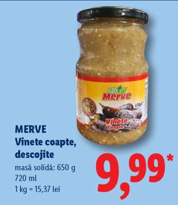 MERVE Vinete coapte, decojite