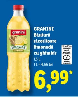 GRANINI Băutură răcoritoare limonadă cu ghimbir