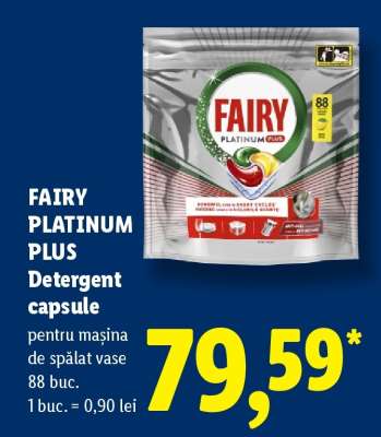 FAIRY PLATINUM PLUS Detergent capsule