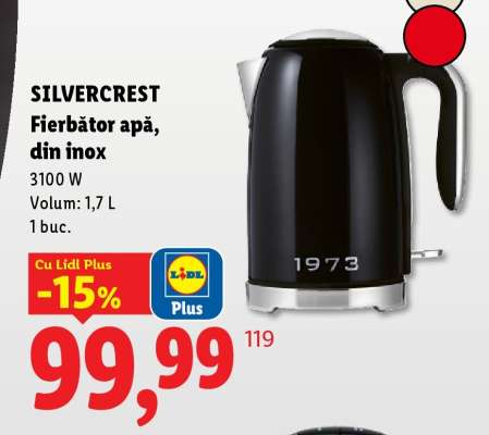 SILVERCREST Fierbător apă, din inox