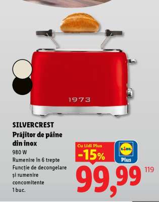 SILVERCREST Prăjitor de pâine din inox