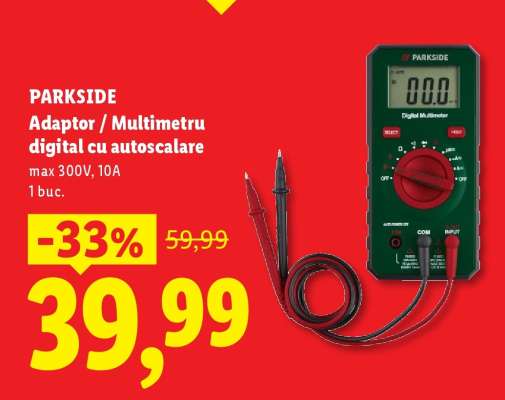 PARKSIDE Adaptor / Multimetru digital, cu autoscalare