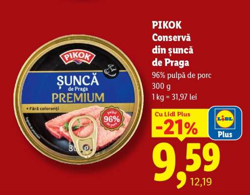 Pikok Conservă din șuncă de Praga
