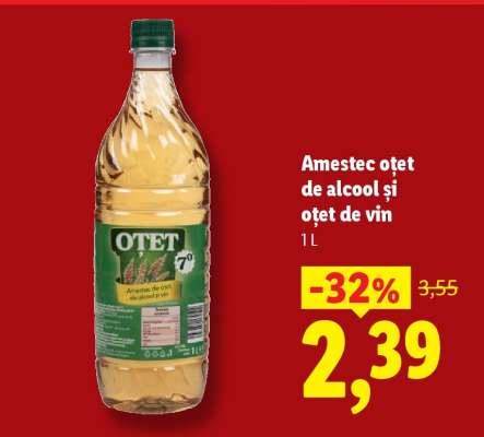 Amestec oțet de alcool și oțet de vin