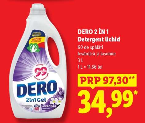 DERO 2 în 1 Detergent lichid