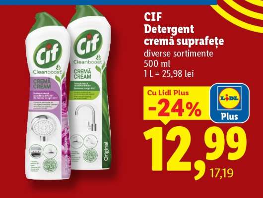 CIF Detergent cremă suprafețe
