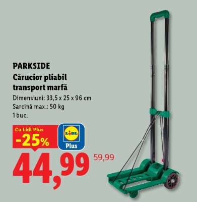 PARKSIDE Cărucior pliabil transport marfă