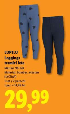 LUPILU Leggings termici fete